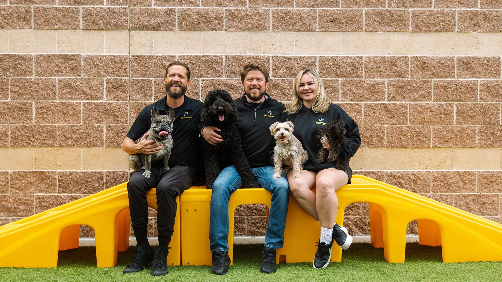 Playful Pack owners Scott Parker, Tyler Parker and Alyssa Parker